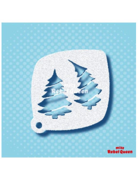 MRQ Face Paint Stencil | Kerstbomen