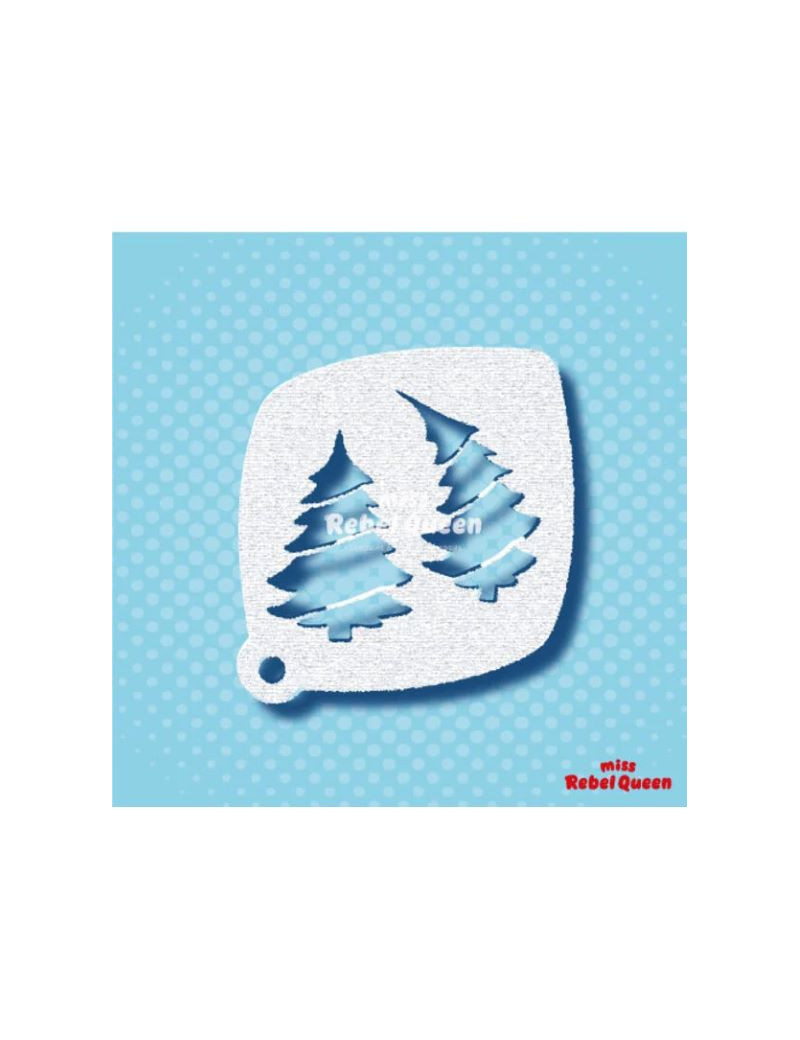 MRQ Face Paint Stencil | Kerstbomen