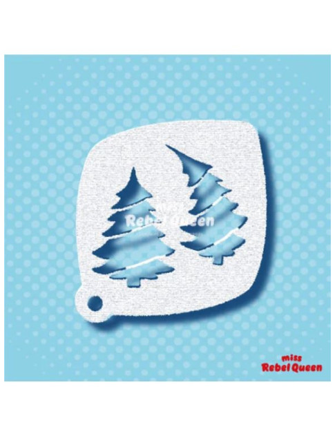 MRQ Face Paint Stencil | Kerstbomen