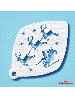 MRQ Face Paint Stencil | Santa Speedy