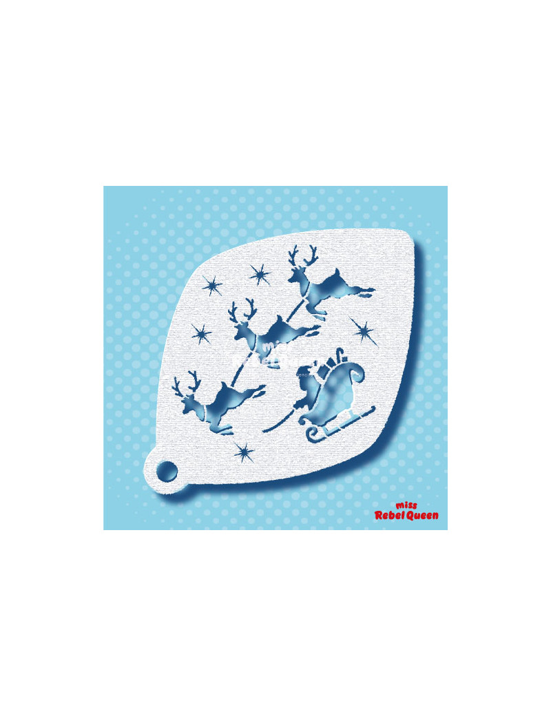 MRQ Face Paint Stencil | Santa Speedy