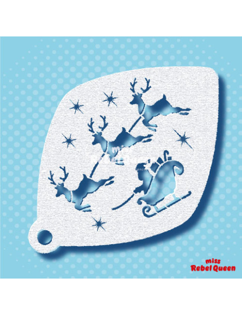 MRQ Face Paint Stencil | Santa Speedy